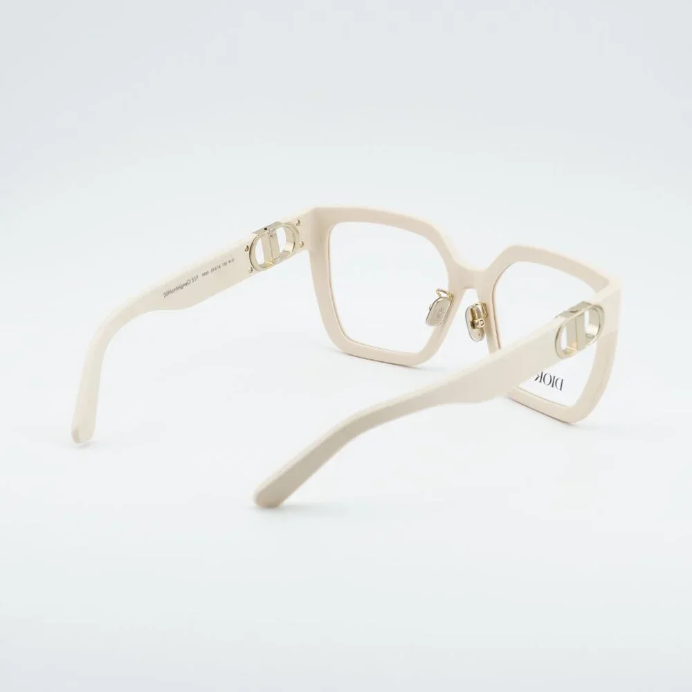 Dior 30MONTAIGNEO S1F 9500 Eyeglasses Ivory 55mm Square Frame